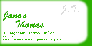 janos thomas business card